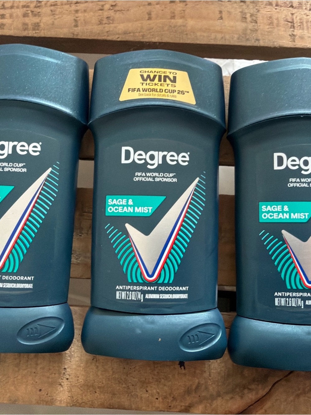 Degree Sage & Ocean Mist Antiperspirant Deodorant 3-Pack in Blue NWT